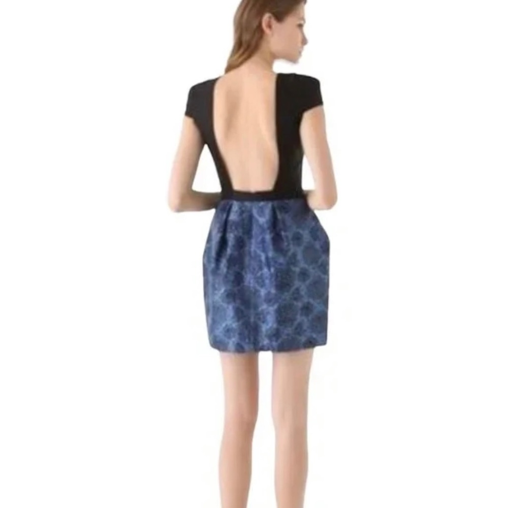 TIBI Black/White floral cap sleeve dress in size 4 - Picture 6 of 6